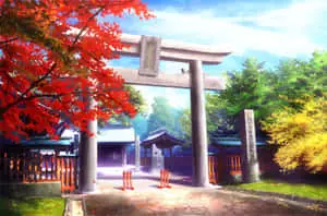 Japan Anime Shrine Entrance