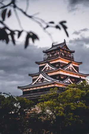 Japanese HD Popular Tourist Attraction Hiroshima Castle