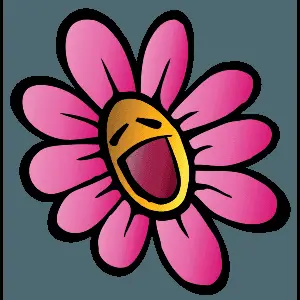 Laughing Flower Cartoon Graphic