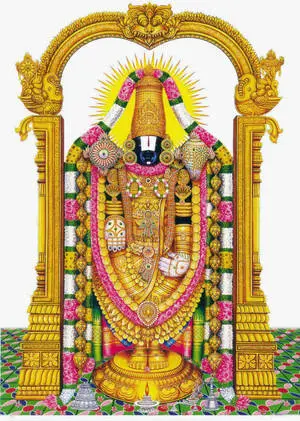 Lord Balaji Colored Pattern Floor