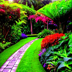 Lush HDR Garden View PNG 06292024