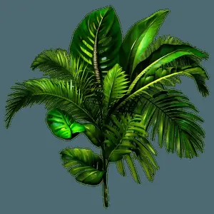 Lush Jungle Branch PNG fqr