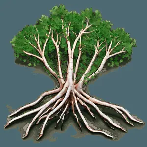 Mangrove Forest Aerial Roots PNG 25