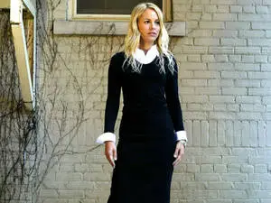 Maria Bello On White Brick Wall