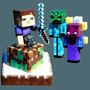 Minecraft Cake Figures PNG 78