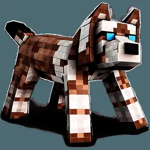 Minecraft Dog Figure PNG 50