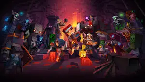 Minecraft Dungeons Dark-Themed Poster