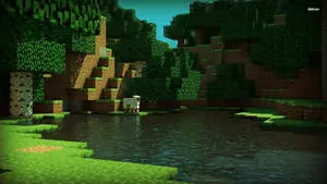 Minecraft Herobrine Sheep Green Nature 