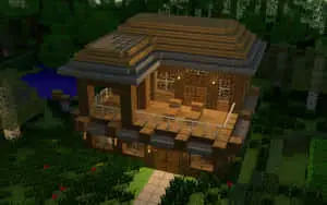 a small house in minecraft