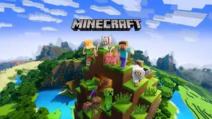 Minecraft Landscape And Title