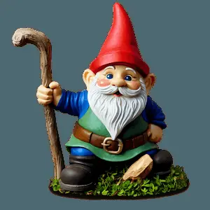 Miniature Garden Gnome PNG 06132024