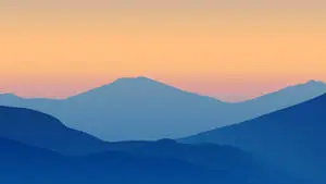 Nature's beauty - a colorful minimalist vector art mountain 