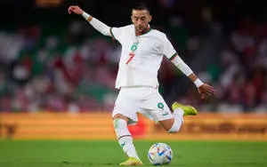 Morocco National Football Team Hakim Ziyech In White