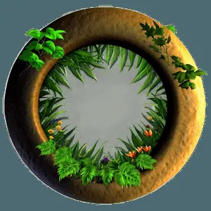 Nature Circle Frame PNG 06122024