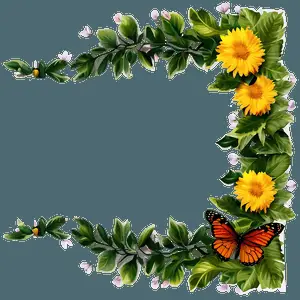 Nature Inspired Photo Border PNG 06262024