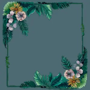 Nature Inspired Photo Border PNG vyq