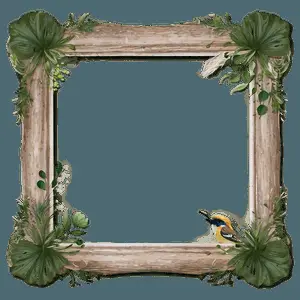 Nature Inspired Picture Frame PNG xgt