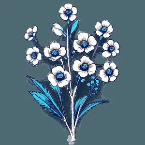 "Nature's Sketch: Detailed Flower PNG" d