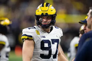 NCAA Football No. 97 Michigan Wolverines Aidan Hutchinson 