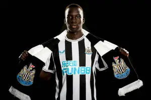 Newcastle United FC Player Wearing Uniform