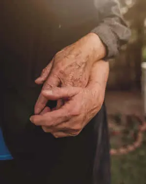 Old Couple Holding Hand