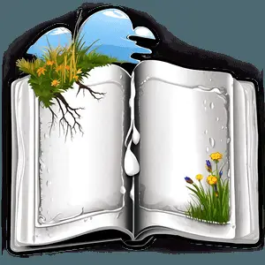 Open Book in Nature PNG ohd74