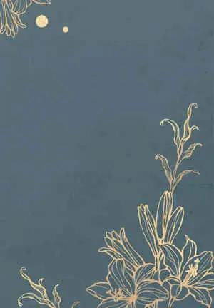 a gold floral background with lilies