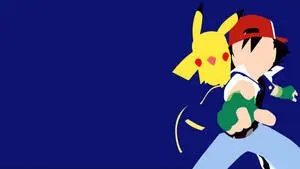 Pikachu 4K And Ash Blue Vector Art 