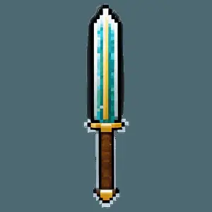 Pixelated Minecraft Sword Graphic PNG esd84