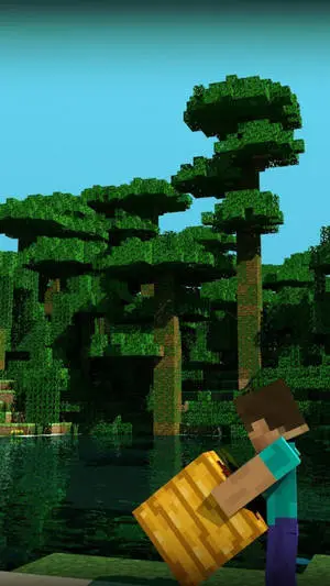 Player Jesse Carrying Hoglin Minecraft iPhone