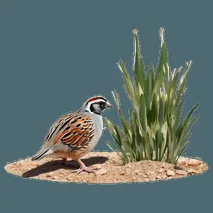 Quail in Nature Scene PNG 92