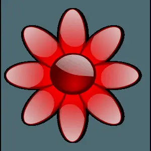 Red Abstract Flower Illustration