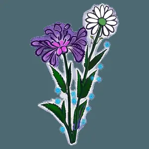 Refreshing Cute Flowers PNG ruw