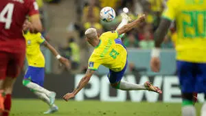 Richarlison De Andrade Kicking Football