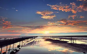 Sea And Sunset Nature