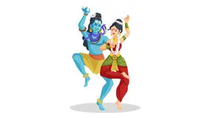  Caption: Traditional Hindu Dance of Shiv and Parvati in HD 