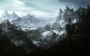 Skyrim Ultra HD Snow Mountain Ranges