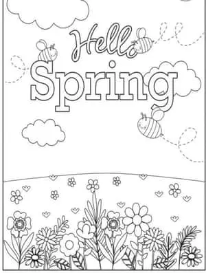 Explore and appreciate nature's beauty with these spring coloring pictures.