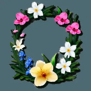 Spring Flowers Photo Border PNG 06262024