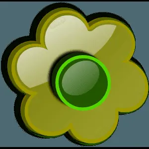 Stylized Green Flower Icon