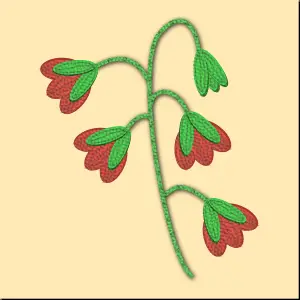 Stylized Red Flower Illustration