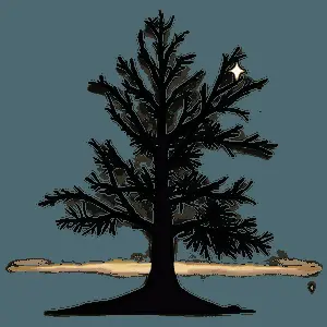 Sunrise Tree Outline PNG opr19