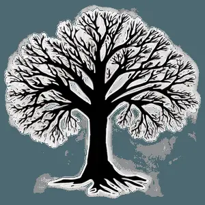 Sunrise Tree Silhouette PNG 43