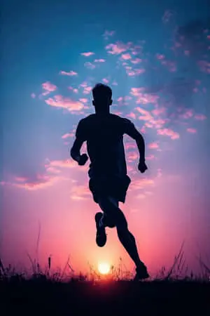Sunset Runner Silhouette