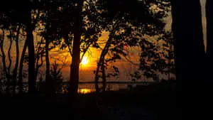 the sun is setting