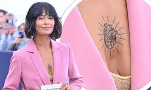 Thandiwe Newton Chest Tattoo