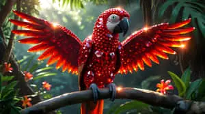 The colourful parrot birds