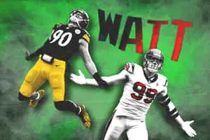T.J. Watt Two Football Uniforms