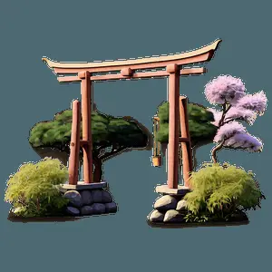 Traditional Japanese Garden PNG wby44
