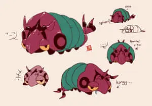 Venipede In Different Positions